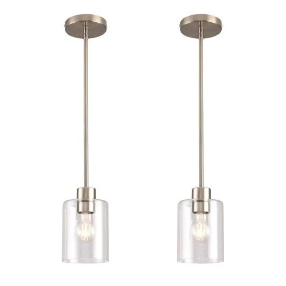Brushed‎ Nickel Pendant Lights,Modern Farmhouse Pendant Light Fixture